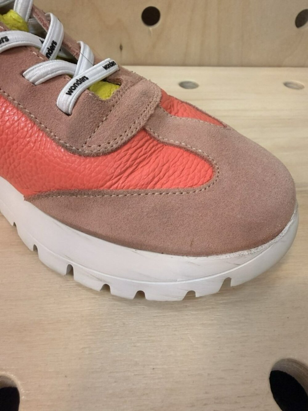 $250 Wonders Racing Coral Combo Racers Running Shoes Leather Wondersfly Gel - Picture 8 of 11